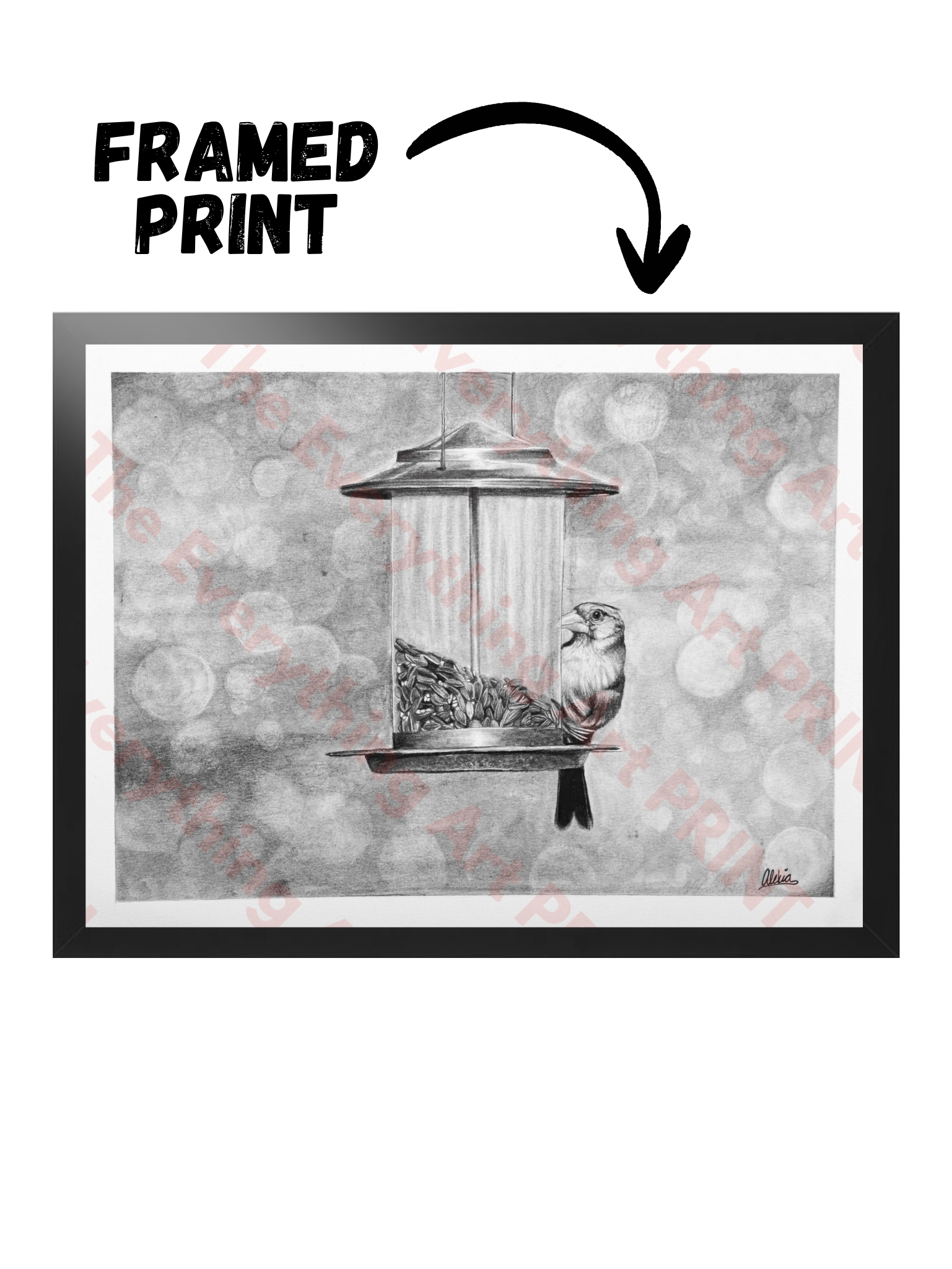 Bird on the Feeder Print