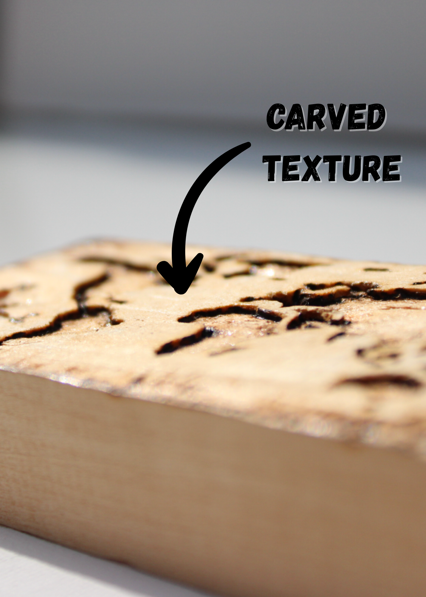 World Map Wood Carving