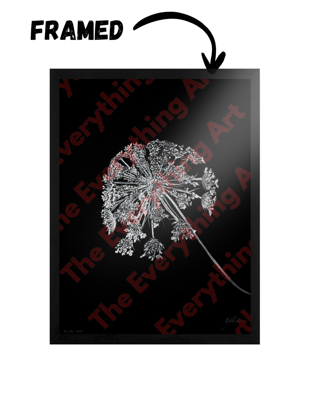 White Charcoal Flower