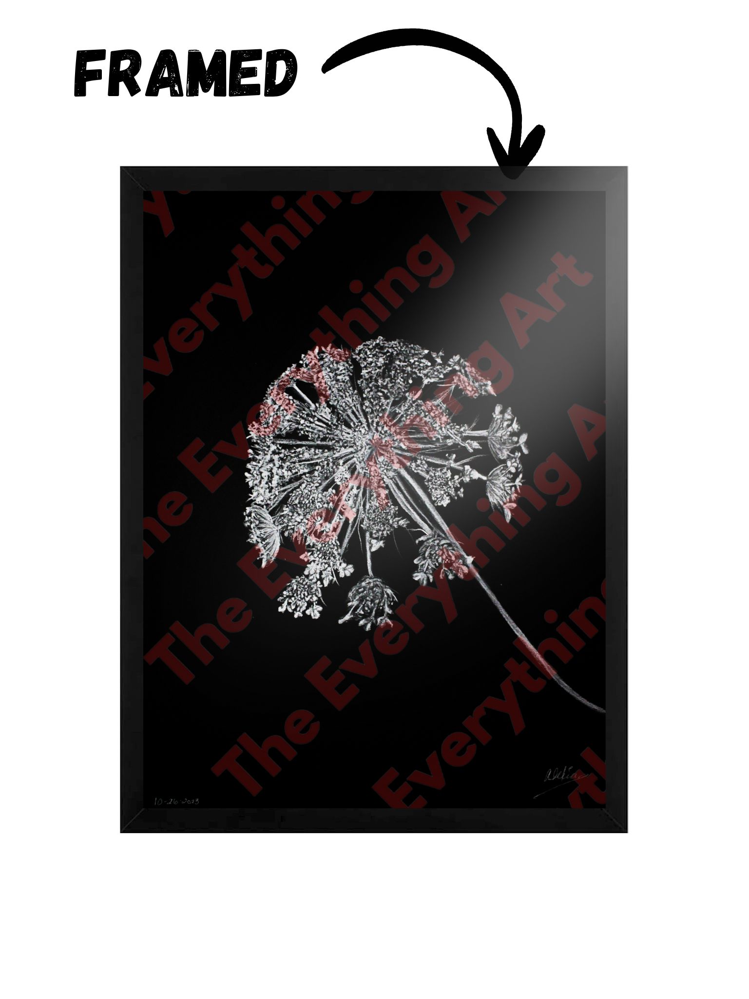 White Charcoal Flower
