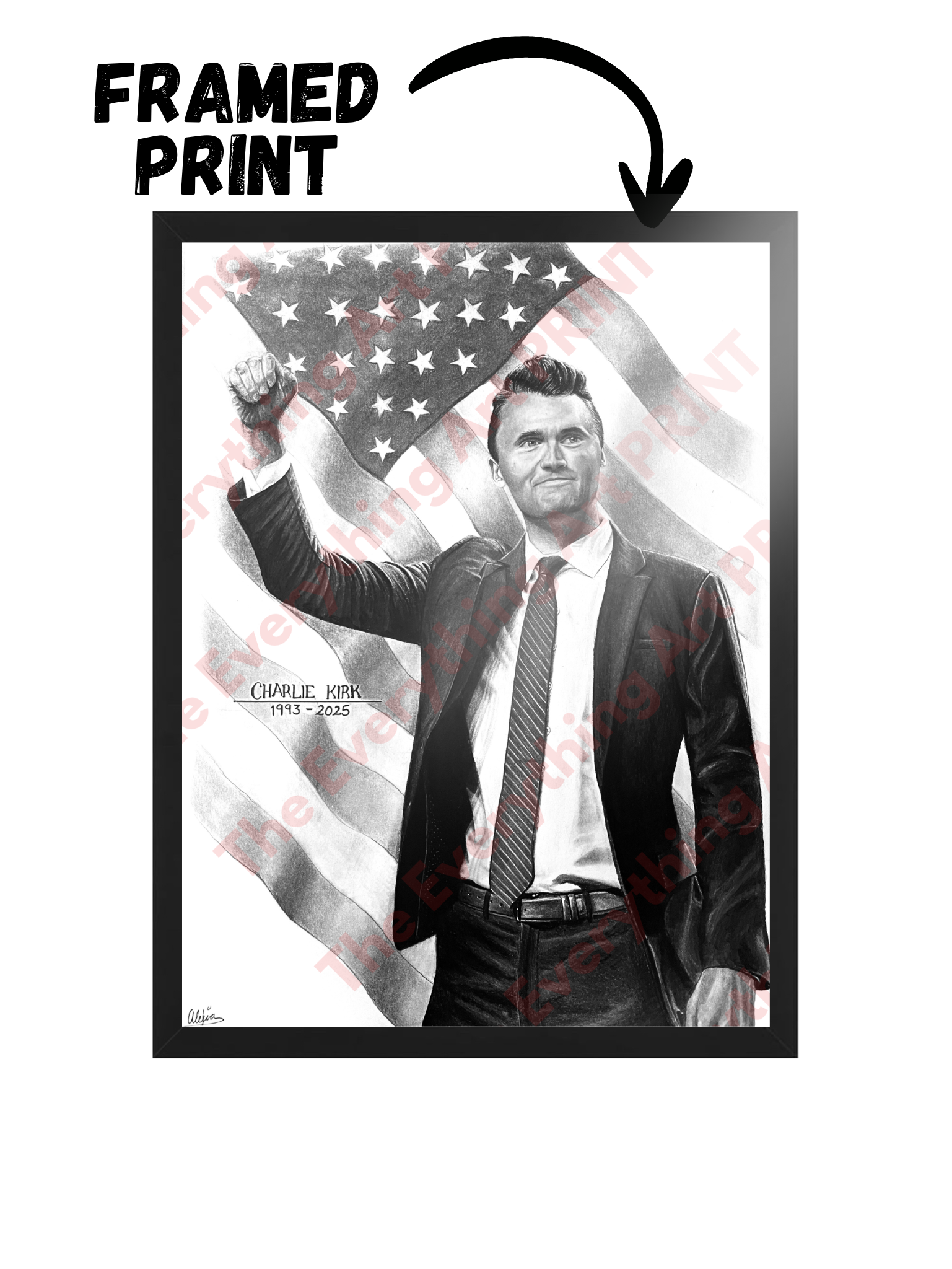 Charlie Kirk Remembrance Drawing