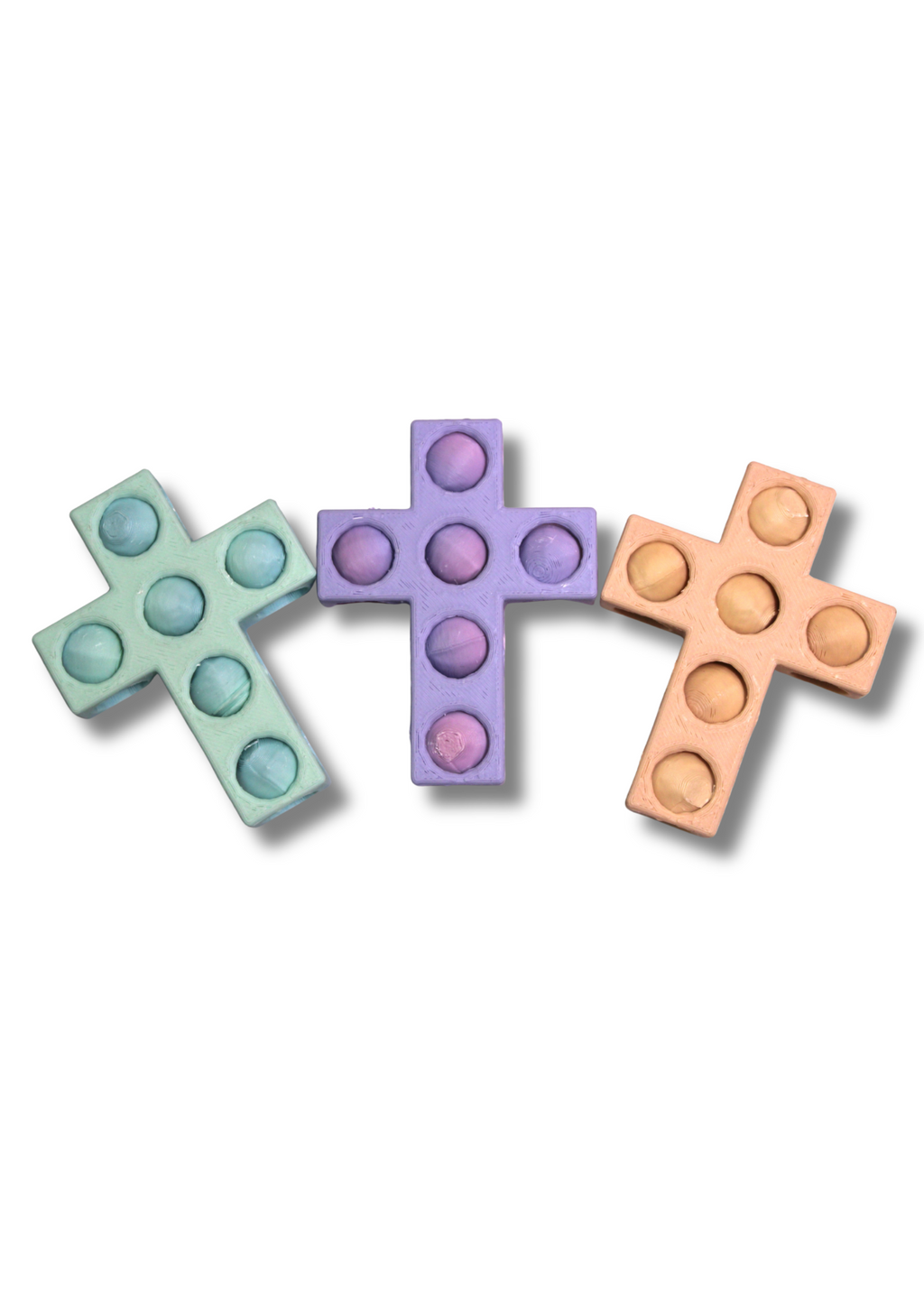 Multicolor Surprise 3D Printed Cross Fidget