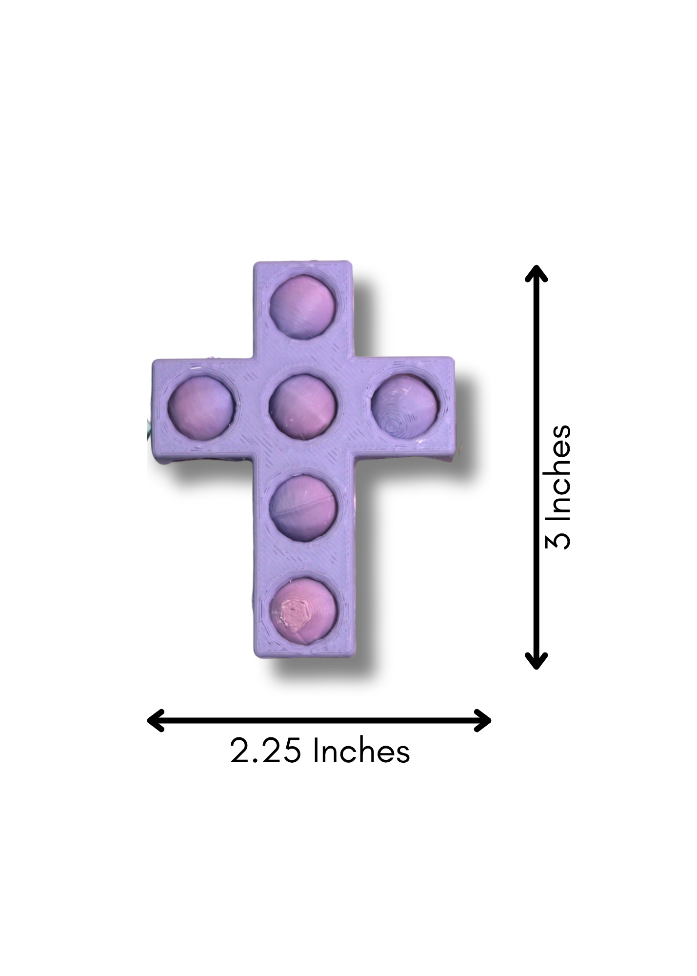 Multicolor Surprise 3D Printed Cross Fidget