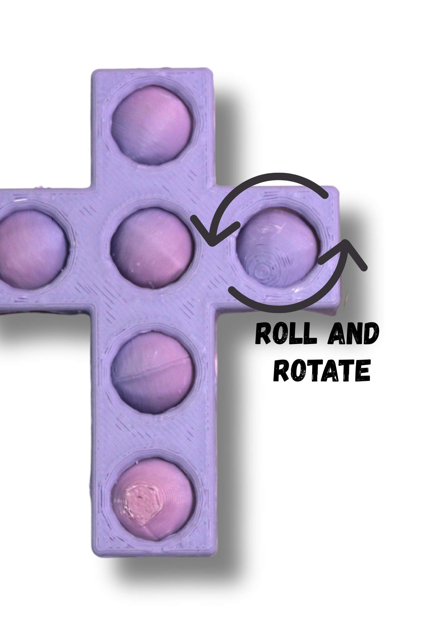 Multicolor Surprise 3D Printed Cross Fidget