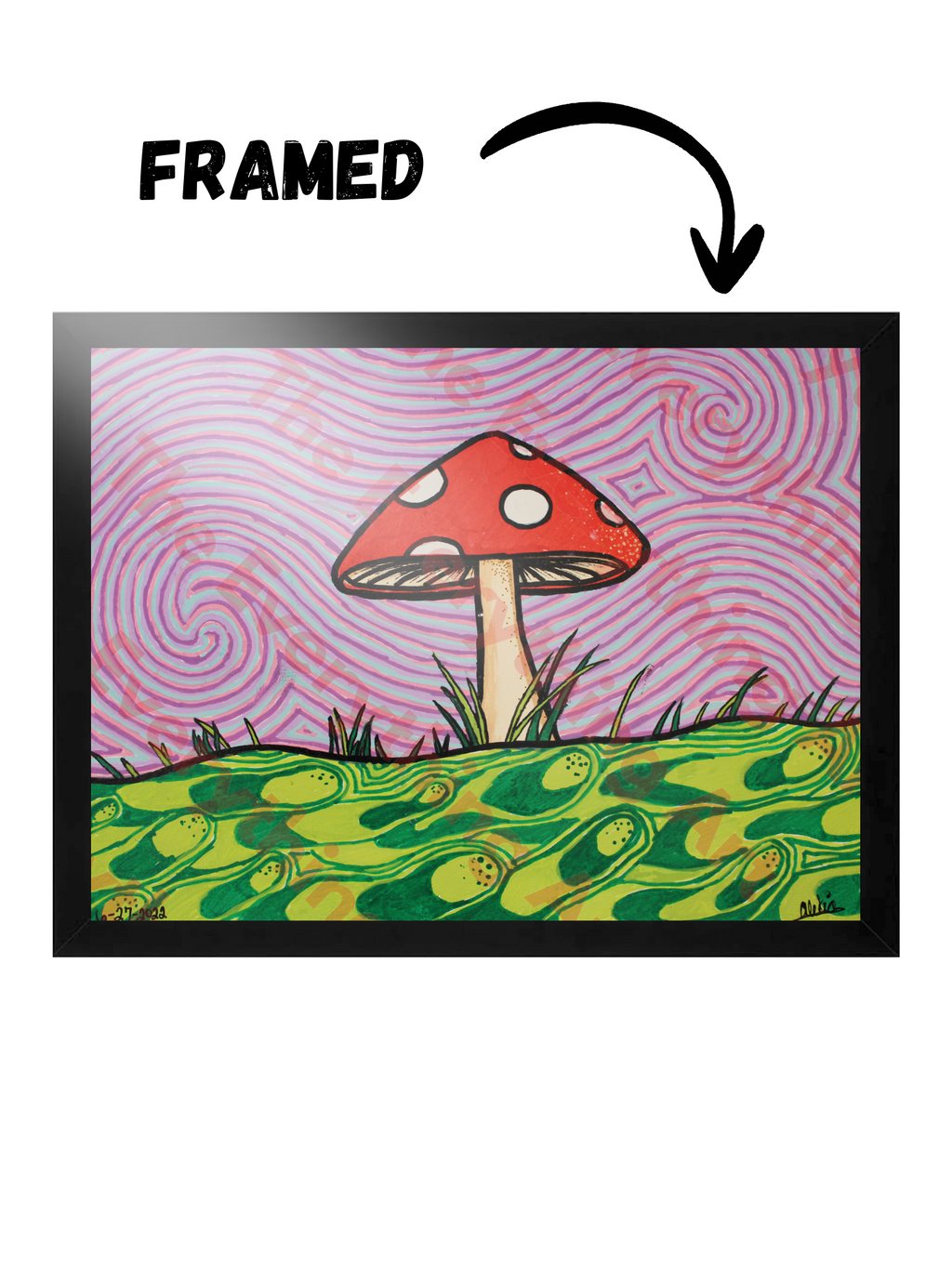 Paint Marker Mushroom Illusion