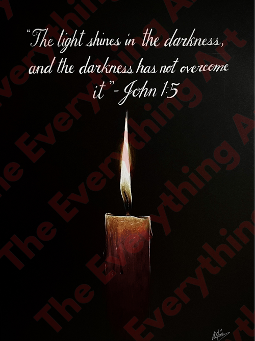 "John 1:5" Candle