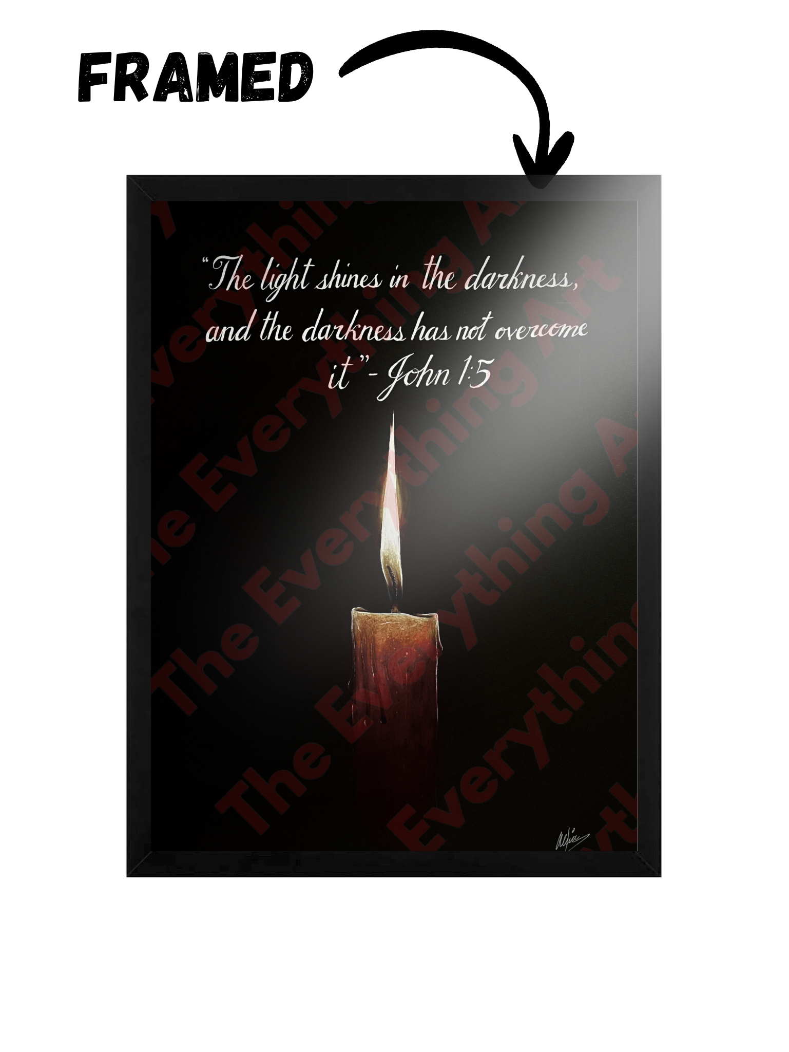 "John 1:5" Candle