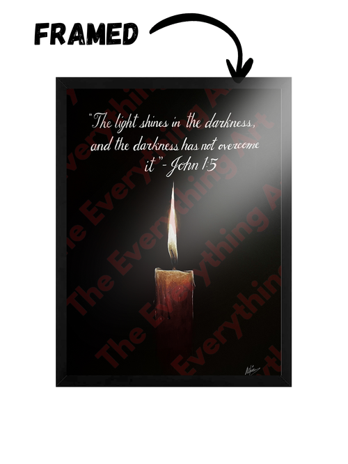 "John 1:5" Candle