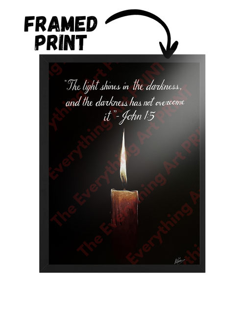 "John 1:5" Candle Print