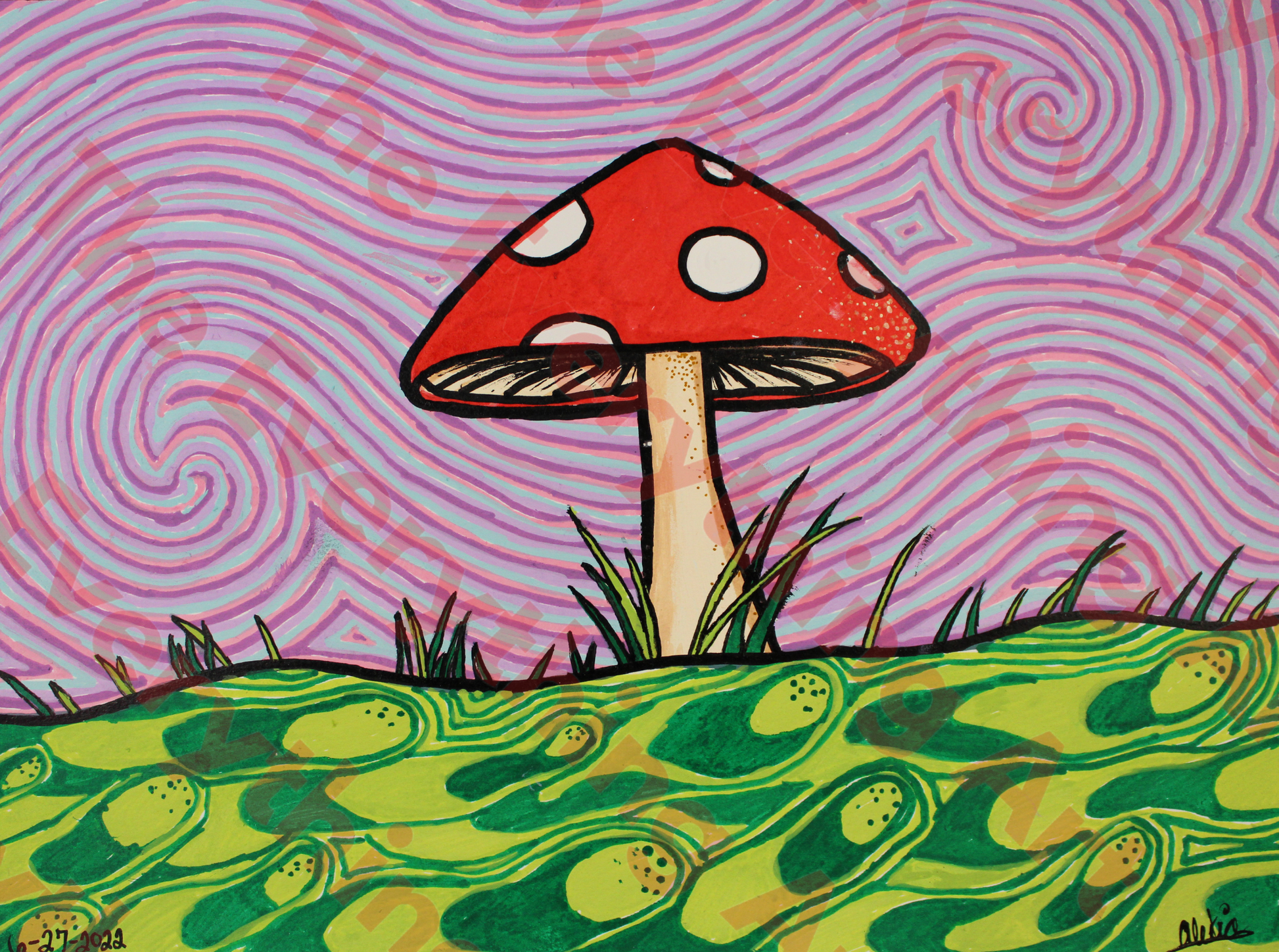 Paint Marker Mushroom Illusion