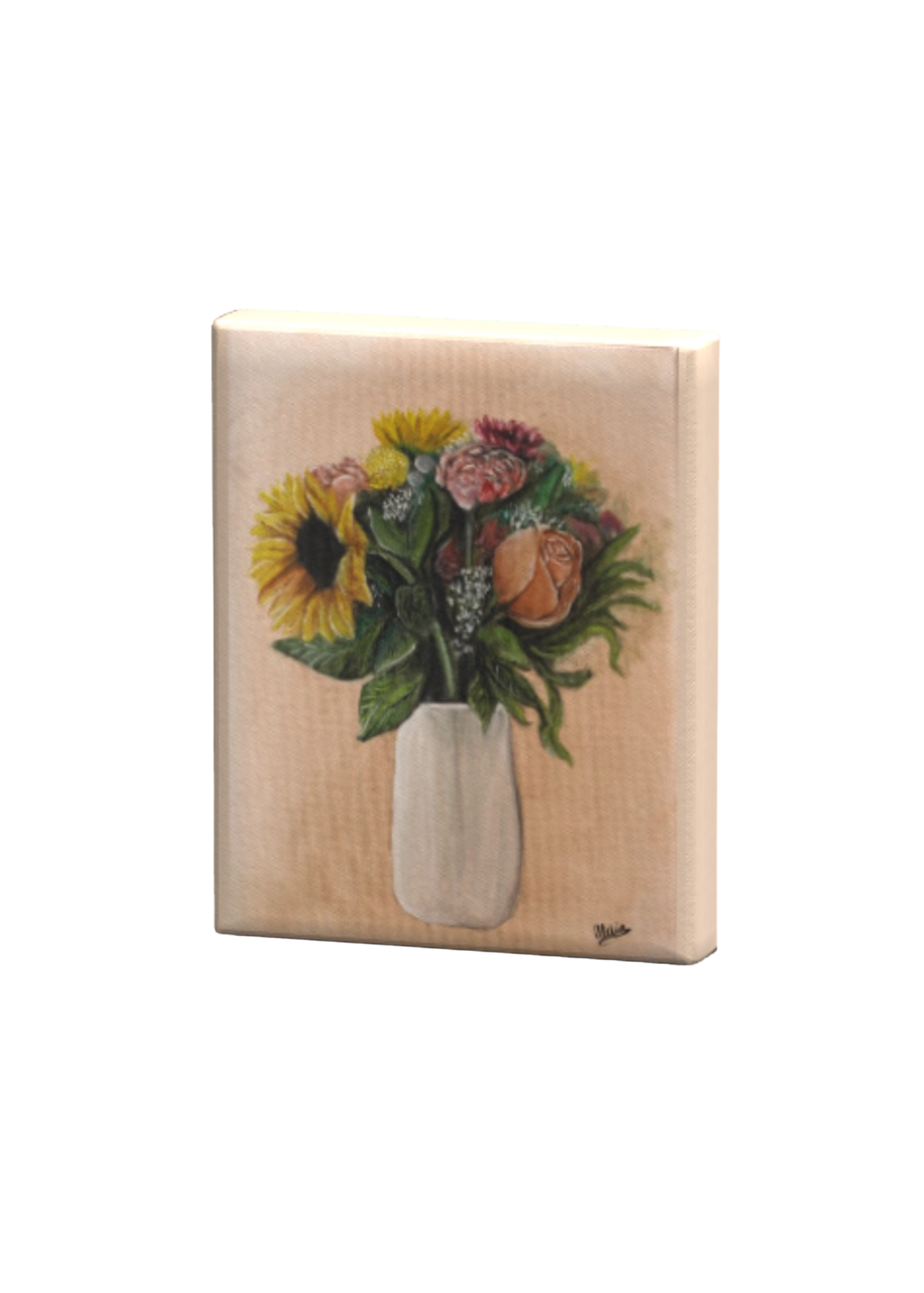 Oil Painted Flowers Print