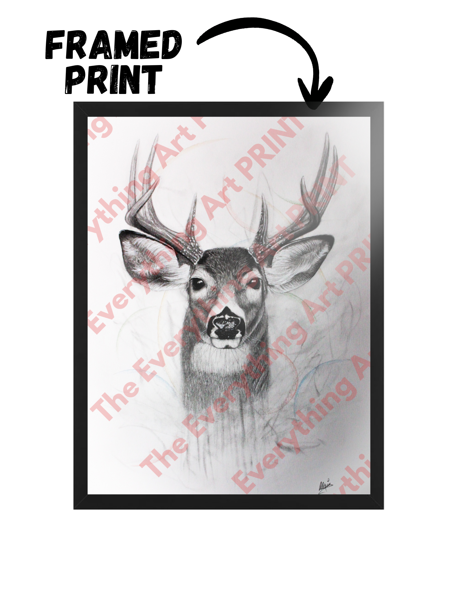 Realistic Buck Print