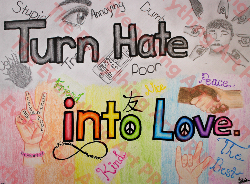 Turn Hate into Love Print