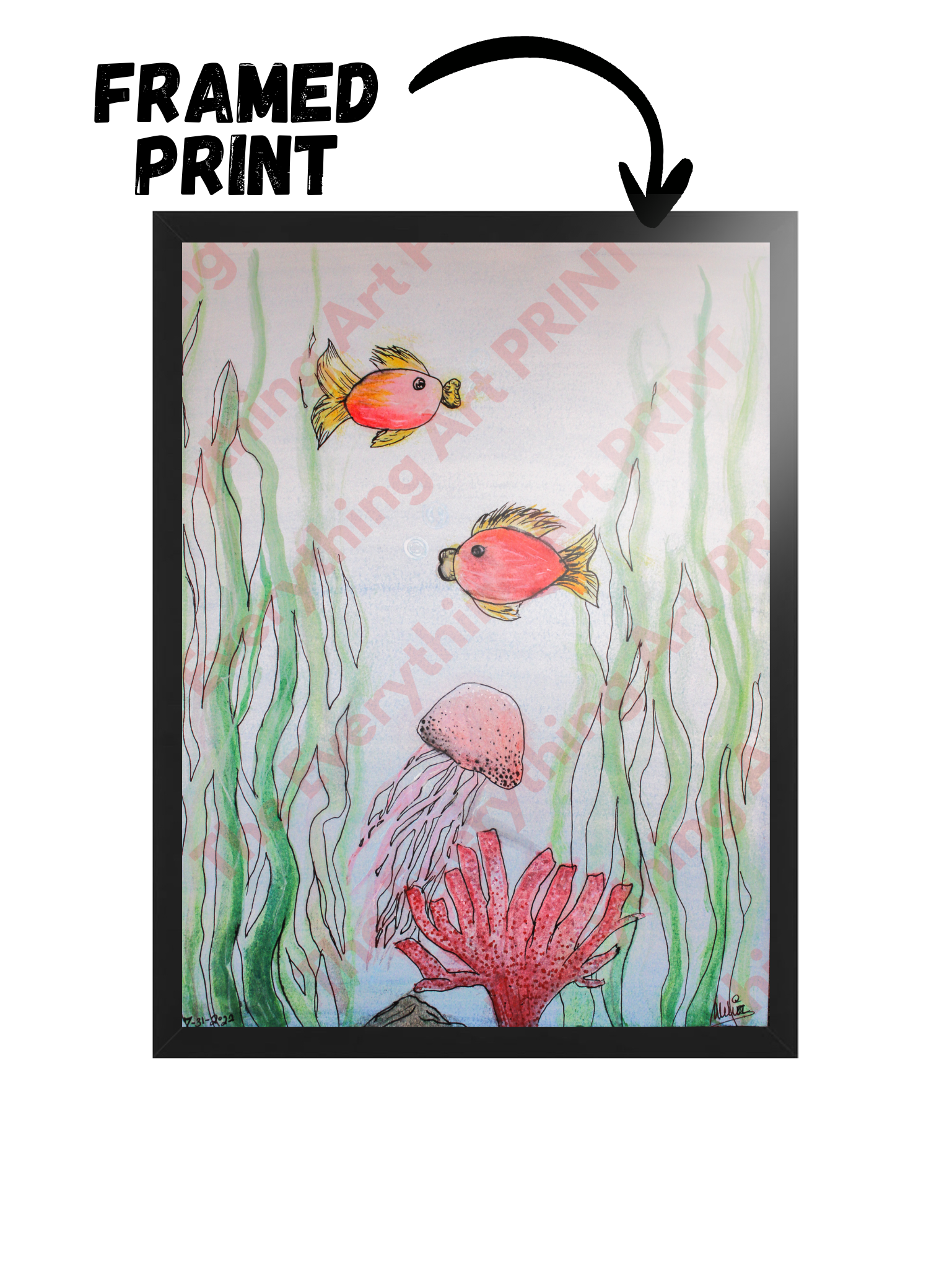 Watercolor Fish Print